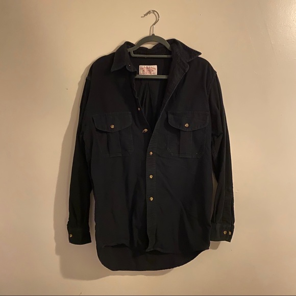 Thick black casual button down shirt - Picture 3 of 5